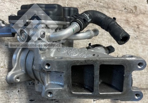 04L128063AA Škrtící klapka + 04L128637A Připojovací hrdlo VW, Audi, Škoda, Seat