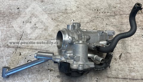 04L128063AA Škrtící klapka + 04L128637A Připojovací hrdlo VW, Audi, Škoda, Seat