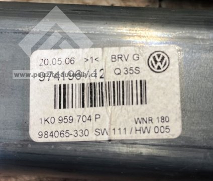 1K0959704P Motorek spouštění okna, pravý zadní VW Passat B6 3C