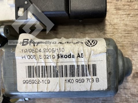 1K0959703B Motor spouštění oken vzadu vlevo VW Touran 1T, Seat, Škoda