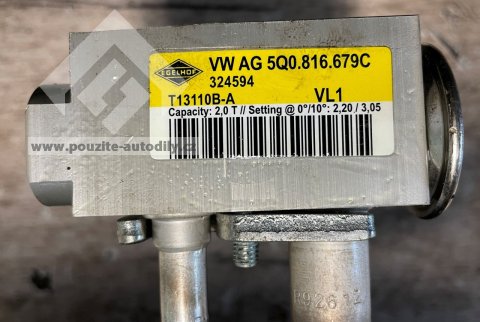 5Q0816679C Výparník klimatizace + expanzní ventil VW, Audi, Škoda, Seat